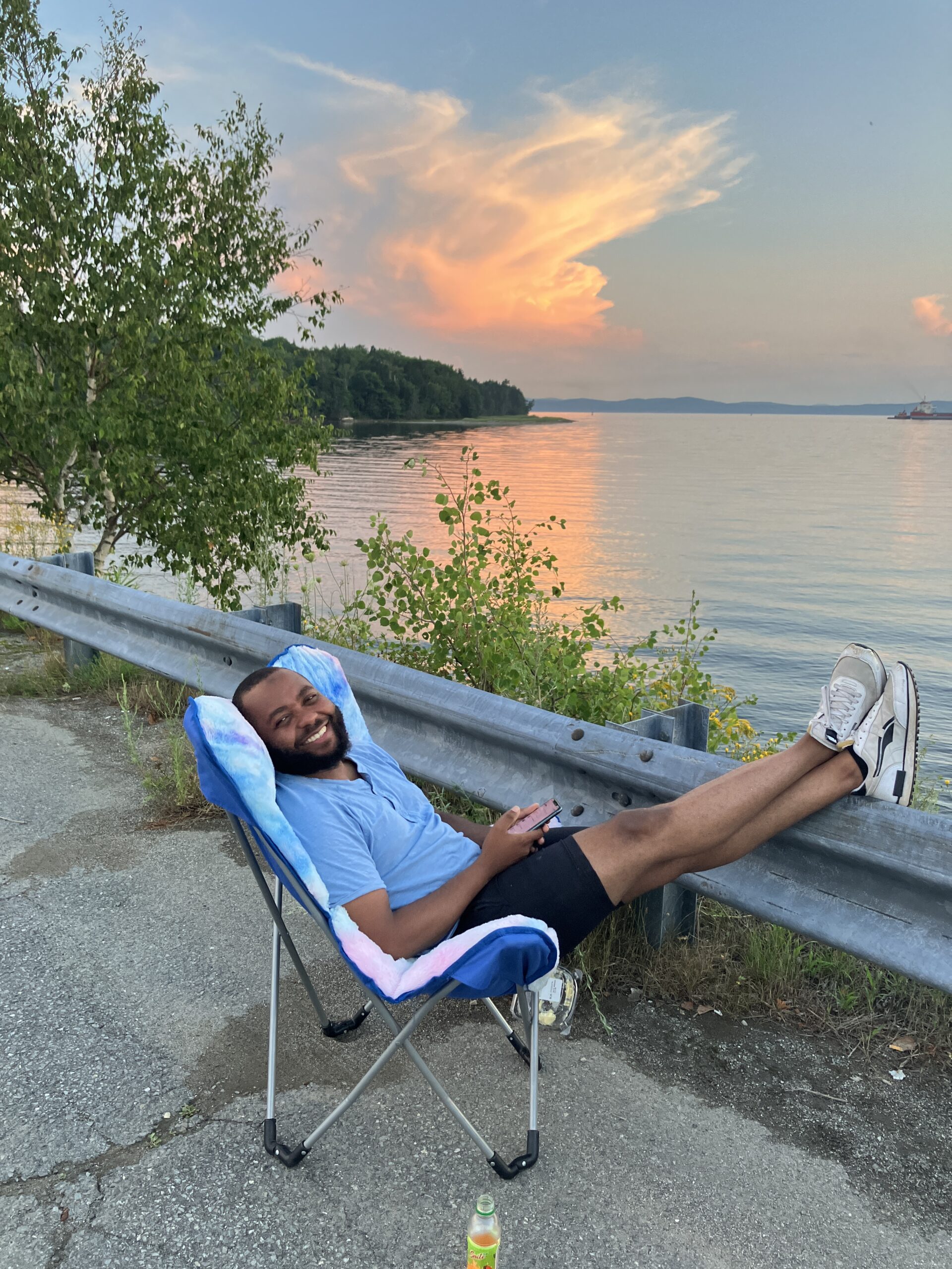 Youssouf, smiling by the water