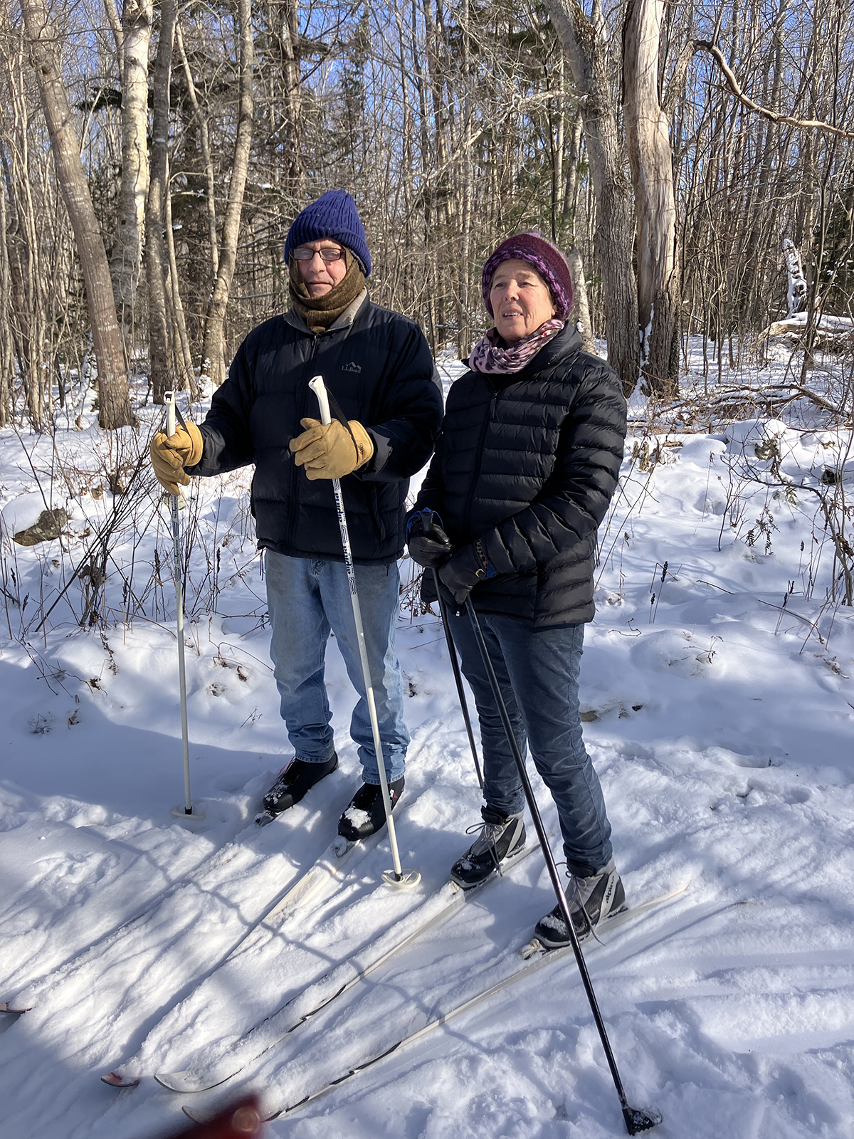 Two skiers in the snow