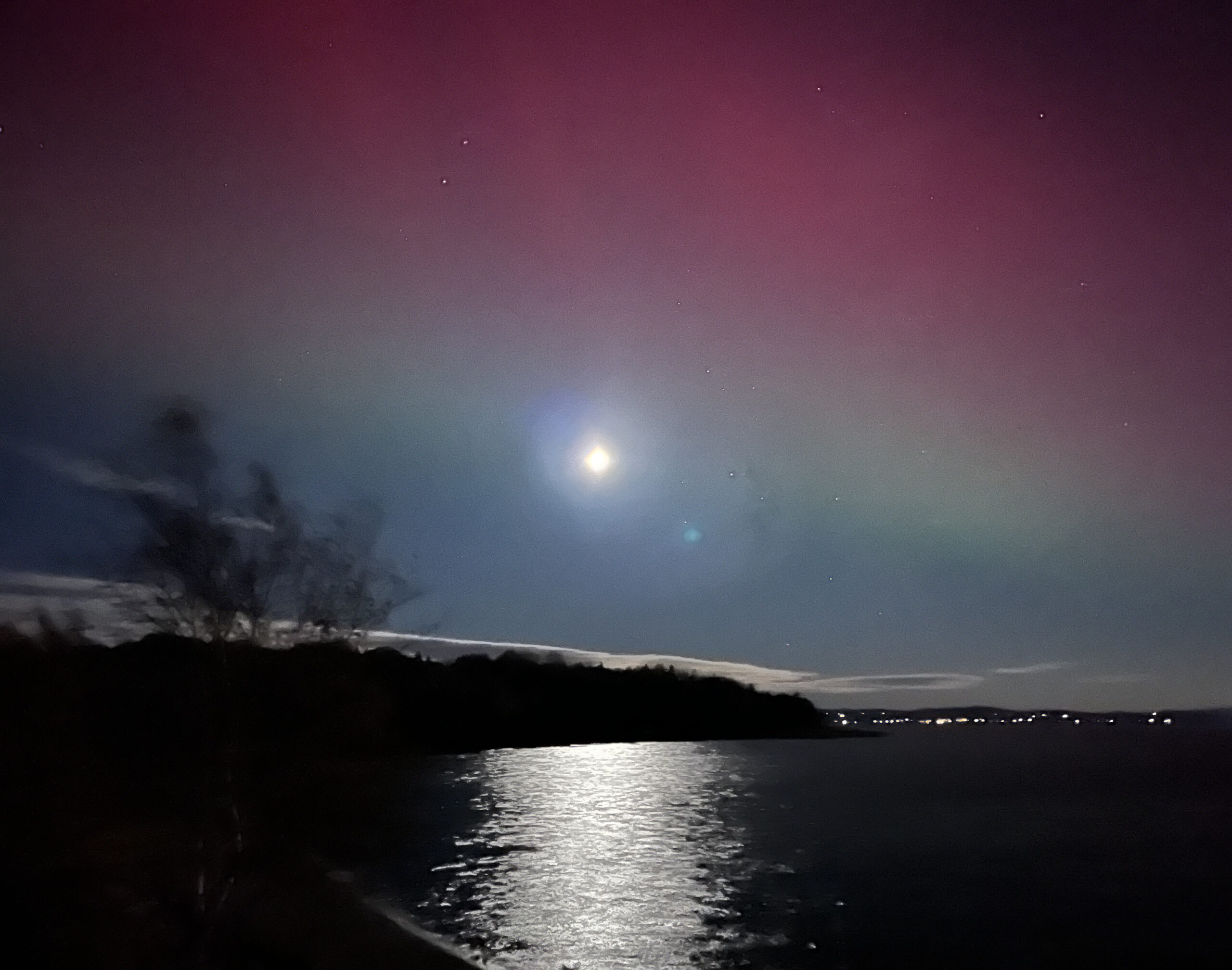 Northern lights over Sears Island